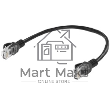 Патч-корд медный UTP Cablexpert PP10-0.25M/BK cat.5e, 0.25м, литой, многожильный, черный