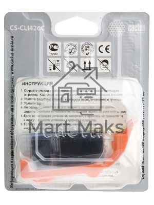 Картридж струйный Cactus CS-CLI426C голубой (8.4 мл.) для Canon Pixma MG5140/5240/6140/8140/MX884