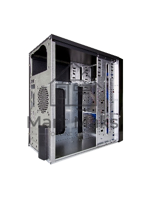 Корпус Exegate EX277435RUS Minitower MA-371X Black, mATX UN400, 120мм 2*USB+2*USB3.0, Audio