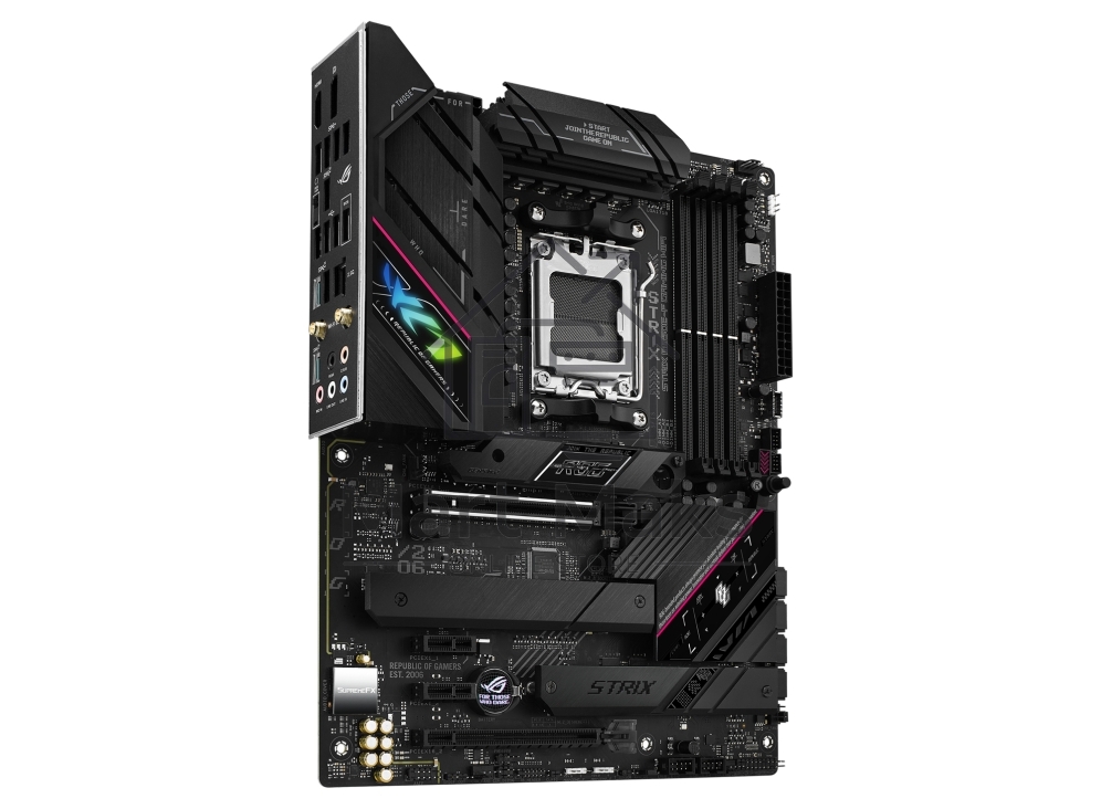 Материнская плата ASUS ROG STRIX B650E-F GAMING WIFI, AM5, AMD B650, 4xDDR5, 4xSATA, 3xM.2, 1xPCI-E 5.0 x16, 1xPCI-E 4.0 x4, 2xPCI-E x1, 1xHDMI, 1xDP, 1x 2.5Gb LAN, 4xUSB-A 2.0, 4xUSB-A 3.2 Gen 1, 2xUSB-A 3.2 Gen 2, 1xUSB-C 3.2 Gen 2, 1xUSB-C 3.2 Gen 2x2,