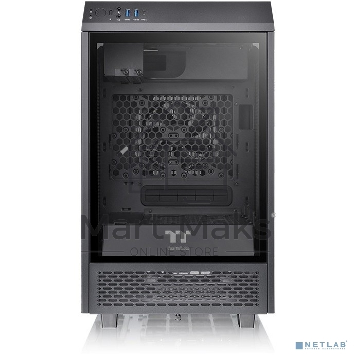 Компьютерный корпус Thermaltake The Tower 100 черный без БП ATX 2x120mm 2xUSB3.0 1xUSB3.1 audio bott PSU
