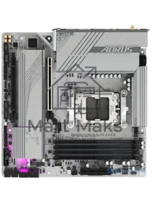 Материнская плата GIGABYTE B650M AORUS ELITE AX ICE, AM5, AMD B650, 4xDDR5, 4xSATA, 2xM.2, 1xPCIe 4.0 x16, 1xPCIe 4.0 x4, 1xDP, 1xHDMI, 1x2.5Gb LAN, Wi-Fi 6E, Bluetooth 5.3, S/PDIF, 2xUSB-C 10Gbps, 2xUSB-A 10Gbps, 5xUSB-A 5Gbps, 4xUSB-A 2.0, 2x3.5 мм, 7.1