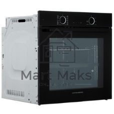 Встраиваемый духовой шкаф Kuppersberg HF 609 B, High-Tech, объем 80 л, 10 режимов работы, телескопические направляющие, цифровой таймер, 2 стекла в дверце, утапливаемые переключатели, энергоэффективность А, черный