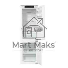 Встраиваемый холодильник Gorenje NRKI517141 белый двухкамерный 175/68 л морозилка снизу, No Frost