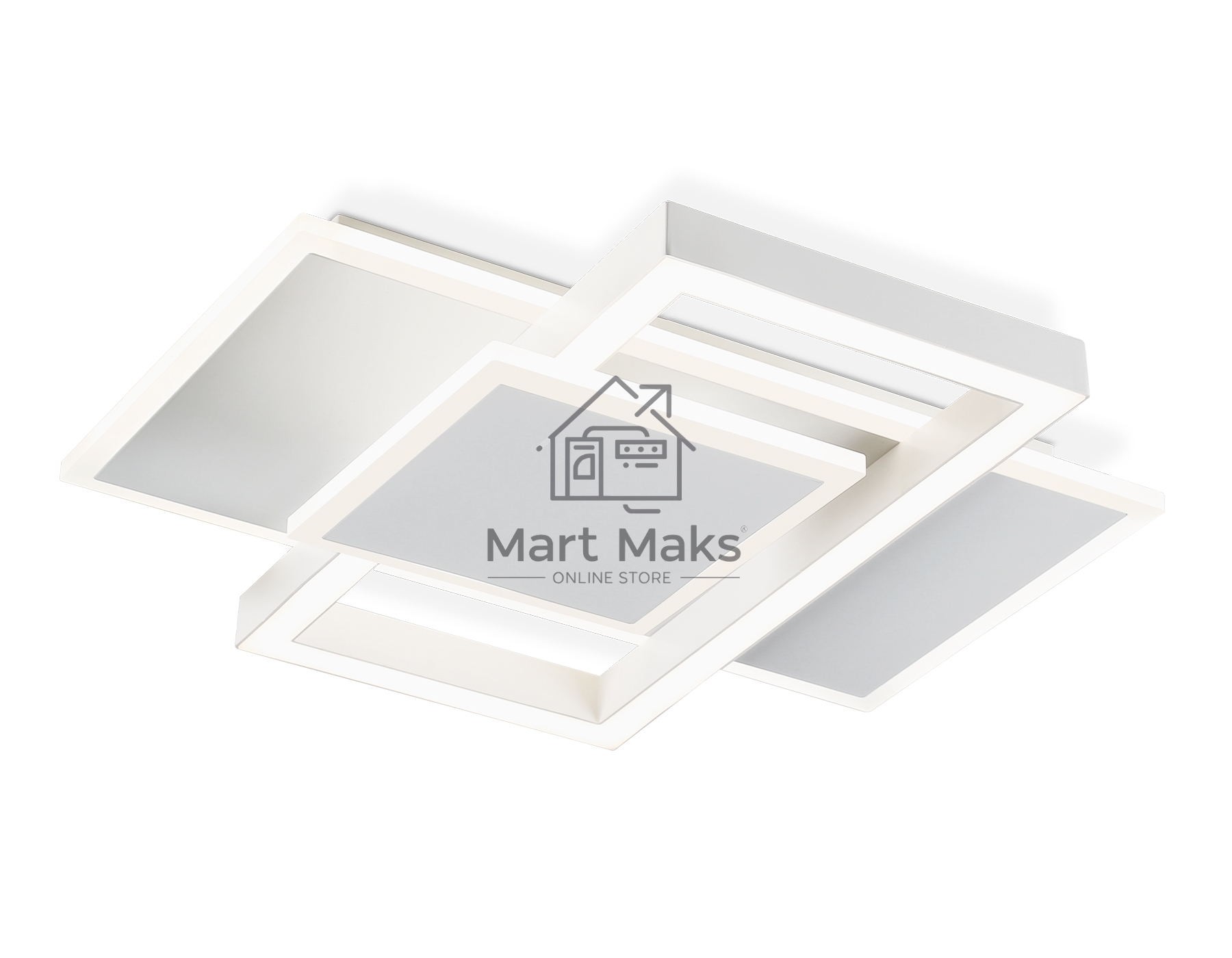 Потолочный светодиодный светильник Ambrella light FA1021/3 WH белый 50W 3000K-6400K 380*345*75 (ПДУ ИК)