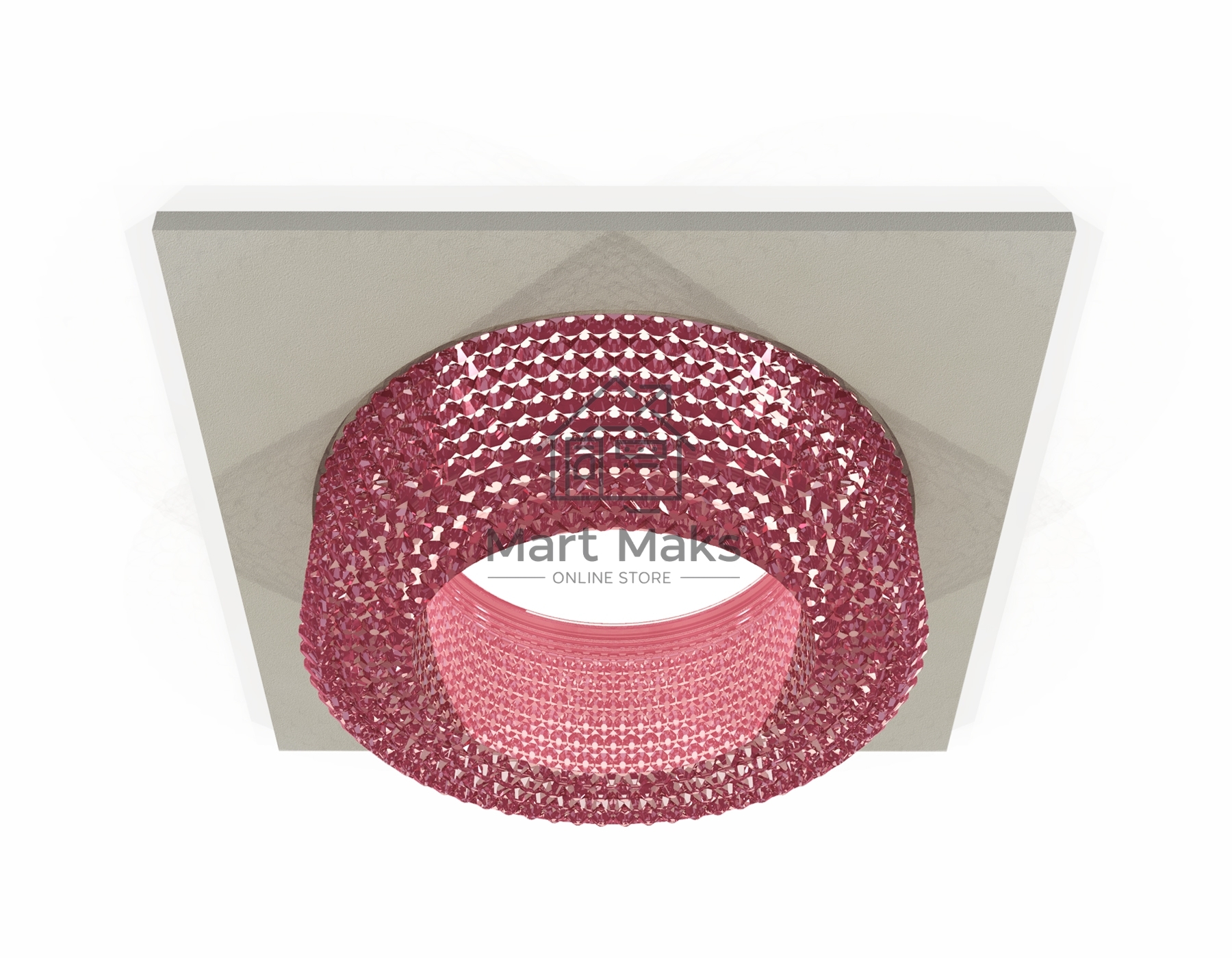 Комплект встраиваемого светильника Ambrella light XC7633022 SGR/PI серый песок/розовый MR16 GU5.3 (C7633, N7193)