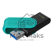 Флешка USB Kingston DataTraveler Exodia S (DTXS/128Gb), 128Gb, USB 3.2 Gen 1, R/W 150/60, бирюзовый/черный