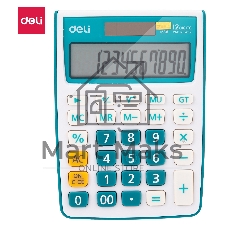 Калькулятор настольный Deli E1238/BLUE синий 12-разр.