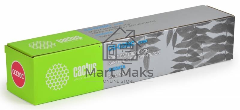 Картридж лазерный Cactus CS-O330C голубой (3000 стр.) для OKI C330/C530