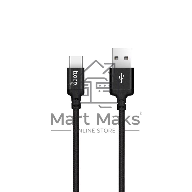 Кабель HOCO X14 USB 2.0, AM/Type-C M, черный, 1м