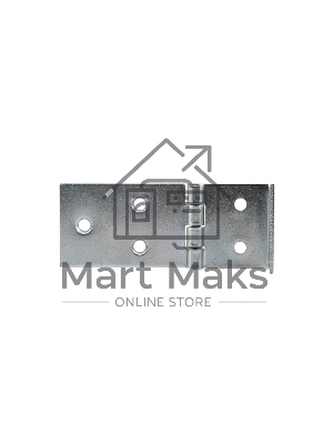 Петля карточная 40х128 цинк гнутая ЧЕТЫРЕ СЕЗОНА