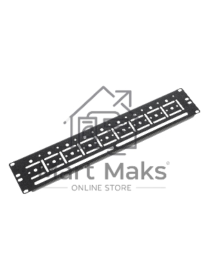 Кабельный органайзер (ГКО-У-2-9005) Горизонтальный ЦМО ГКО-У-2-9005 односторонний окна 2U шир.:19