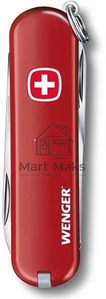 Нож перочинный Victorinox Wenger (0.6423.91) 65мм 7 функций красный карт.коробка