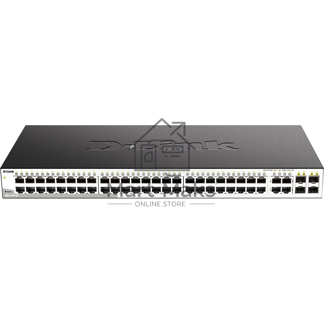 Настраиваемый коммутатор D-Link DGS-1210-52/F3A WebSmart с 48 портами 10/100/1000Base-T и 4 комбо-портами 100/1000Base-T/SFP