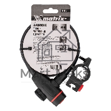 Замок тросовый универсальный с держателем Matrix 12х1200 мм