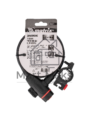 Замок тросовый универсальный с держателем Matrix 12х1200 мм