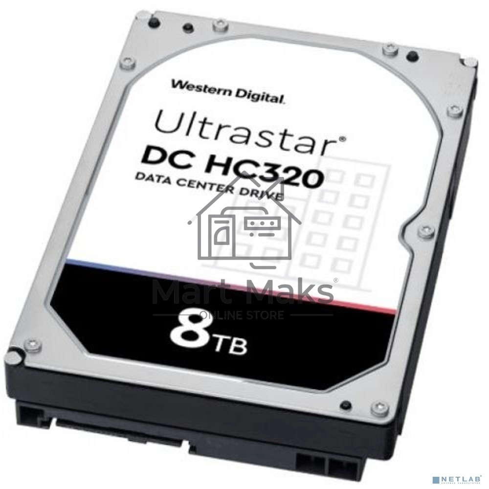 Жесткий диск для сервера WD/HGST Ultrastar 7K8 (3.5’’, 8TB, 256MB, 7200 RPM, SAS 12Gb/s, 512E SE), SKU: 0B36400