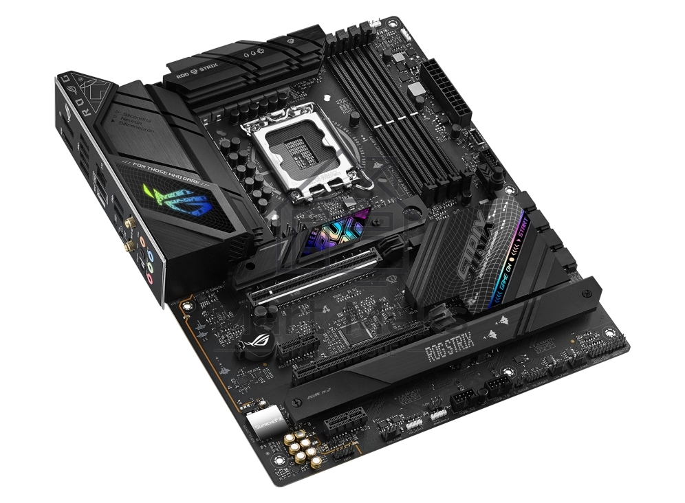 Материнская плата ASUS ROG STRIX B760-F GAMING WIFI, LGA 1700, Intel B760, 4xDDR5, 4xSATA, 3xM.2, 1xPCI-E 5.0 x16, 1xPCI-E 3.0 x4, 1xHDMI, 1xDP, 1x 2.5Gb LAN, 1xUSB-A 3.2 Gen 2, 6xUSB-A 3.2 Gen 1, 1xUSB-C 3.2 Gen 2x2, 5x3.5 мм, 7.1, Standard-ATX