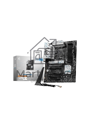 Материнская плата MSI B760 GAMING PLUS WIFI DDR4, LGA 1700, Intel B760, 4xDDR4, 4xSATA, 2xM.2, 1xPCI-E 4.0 x16, 1xPCI-E 4.0 x4, 3xPCI-E 3.0 x1, 1xHDMI, 1xDP, 2xUSB 3.2 Gen 2, 4xUSB 2.0, 1xUSB 3.2 Gen 2, 1x 2.5Gb LAN, 5x3.5 мм, 7.1, ATX