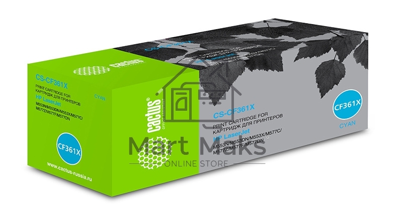 Картридж лазерный Cactus CS-CF361X голубой (9500 стр.) для HP CLJ M552dn/M553dn