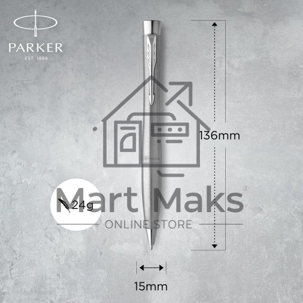 Ручка шариковая Parker Urban Core K314 (CW2143641) Metro Metallic CT M, синие чернила, подарочная коробка
