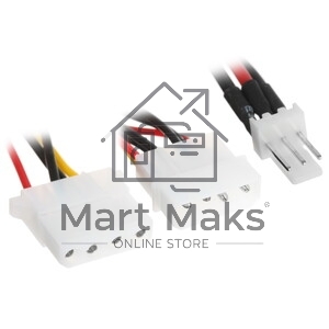 Кабель питания Cablexpert CC-PSU-5, для вентилятора 12V, molex -> molex + 2pin, 15 см
