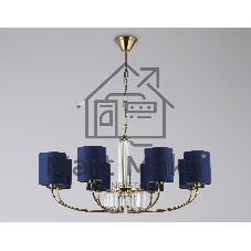 Люстра Ambrella light LH71273/8 BS/DB латунь/темно синий E14/8 max 40W D820*840