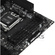 Материнская плата MSI PRO B850-S EVO WIFI, AM5, AMD B850, 4xDDR5 (до 256 ГБ), 4xSATA, 3xM.2 (1xPCIe 5.0, 2xPCIe 4.0), 1xPCIe 5.0 x16, 1xPCIe 4.0 x16, 1xHDMI, 1xDP, 1x5Gb LAN, Wi-Fi 7, Bluetooth 5.4, 1xUSB-C 10Gbps, 2xUSB-A 10Gbps, 2xUSB-A 5Gbps, 4xUSB-A 2.0, 3x3.5 мм, 7.1, чёрный, ATX