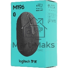 Мышь беспроводная Logitech M196 графитовый, 1000 dpi, Bluetooth, кнопки - 3