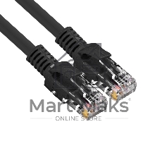 Патч-корд ExeGate UTP-RJ45-RJ45-5e-0,5M-BK, UTP, cat.5e, 0.5м, черный