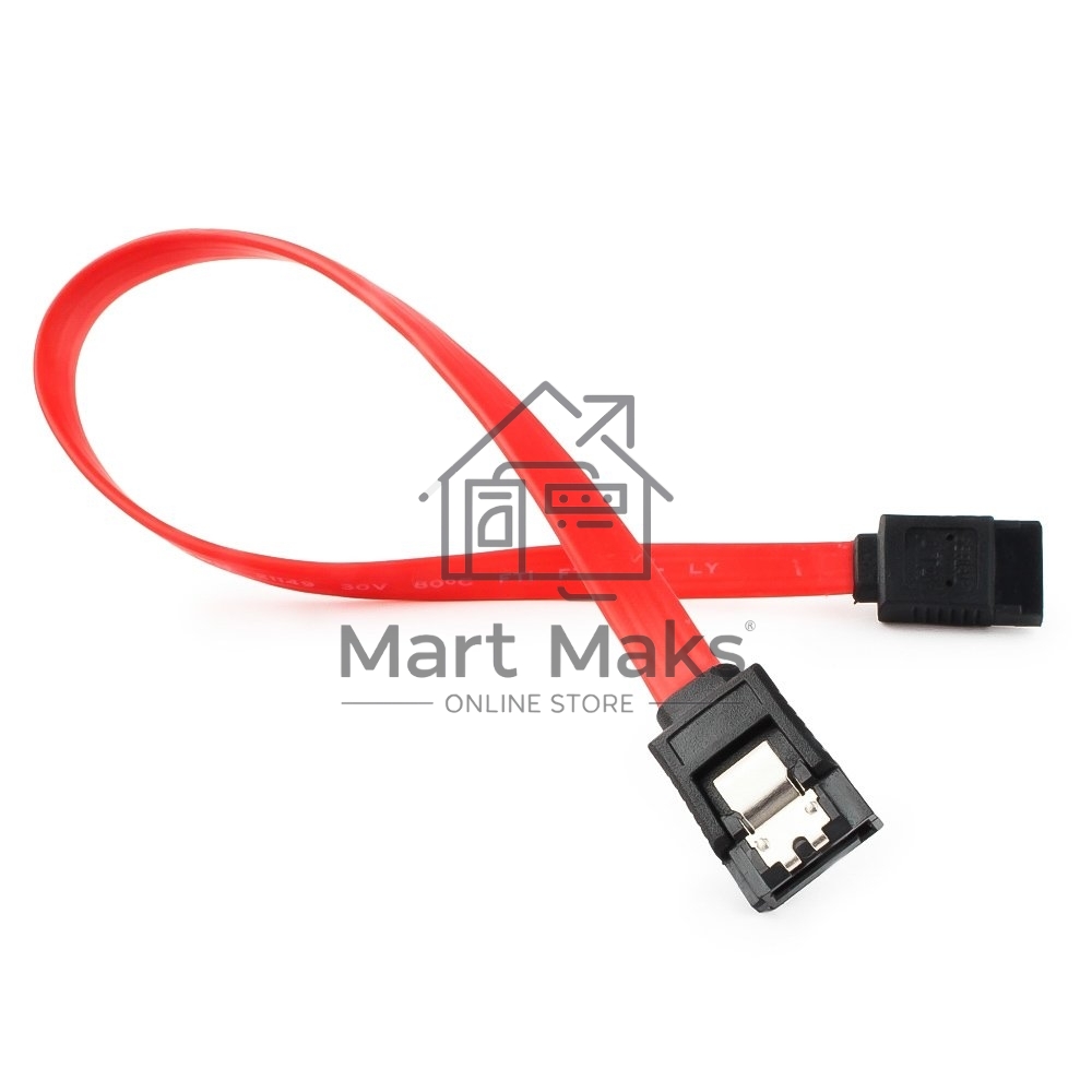 Кабель интерфейсный SATAIII Cablexpert CC-SATAM-DATA-0.3M, 30см, 7pin/7pin, защелка, пакет