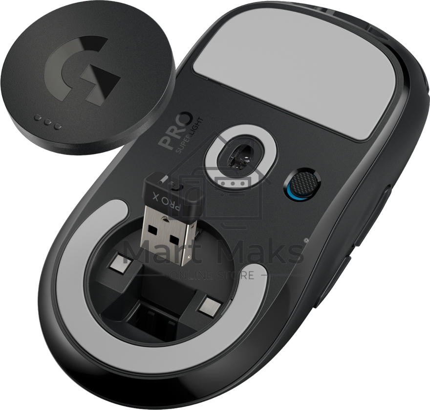 Мышь беспроводная Logitech G PRO X SUPERLIGHT черный, 25600 dpi, радиоканал, USB, кнопки - 5