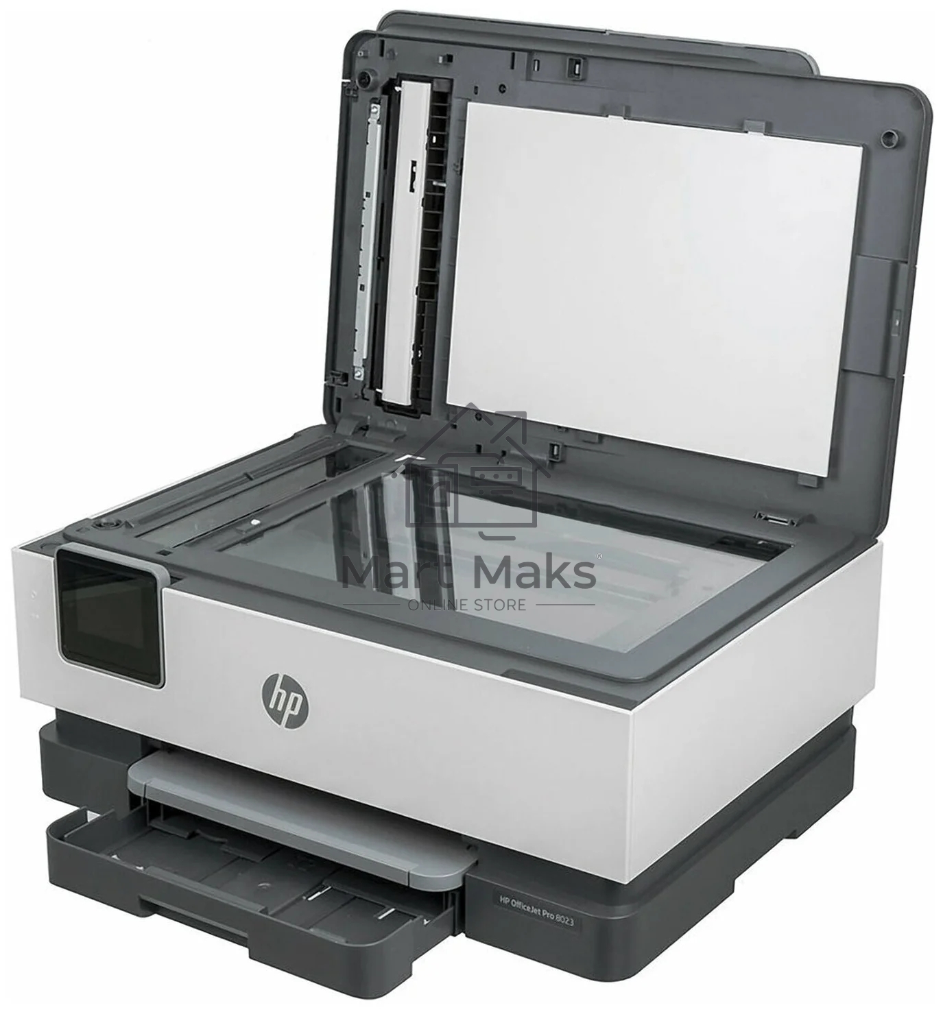 МФУ струйный HP OfficeJet 8023 (1KR64B), A4, цвтной, печ. до 20 стр/мин. (ч/б), до 10 стр/мин. (цвет), скан. до 8 стр/мин. (ч/б) 3.5 стр/мин. (цвет), 1200 x 1200 dpi, USB, RJ-45, Wi-Fi, Air Print