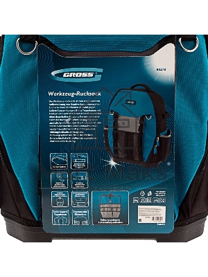Рюкзак для инструмента GROSS Experte, 77 карманов, пластиковое дно, 90270