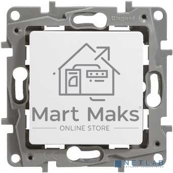 Механизм выключателя 1-кл. СП Etika 10АX с подсветкой / индикацией безвинт. зажимы бел. Leg 672203