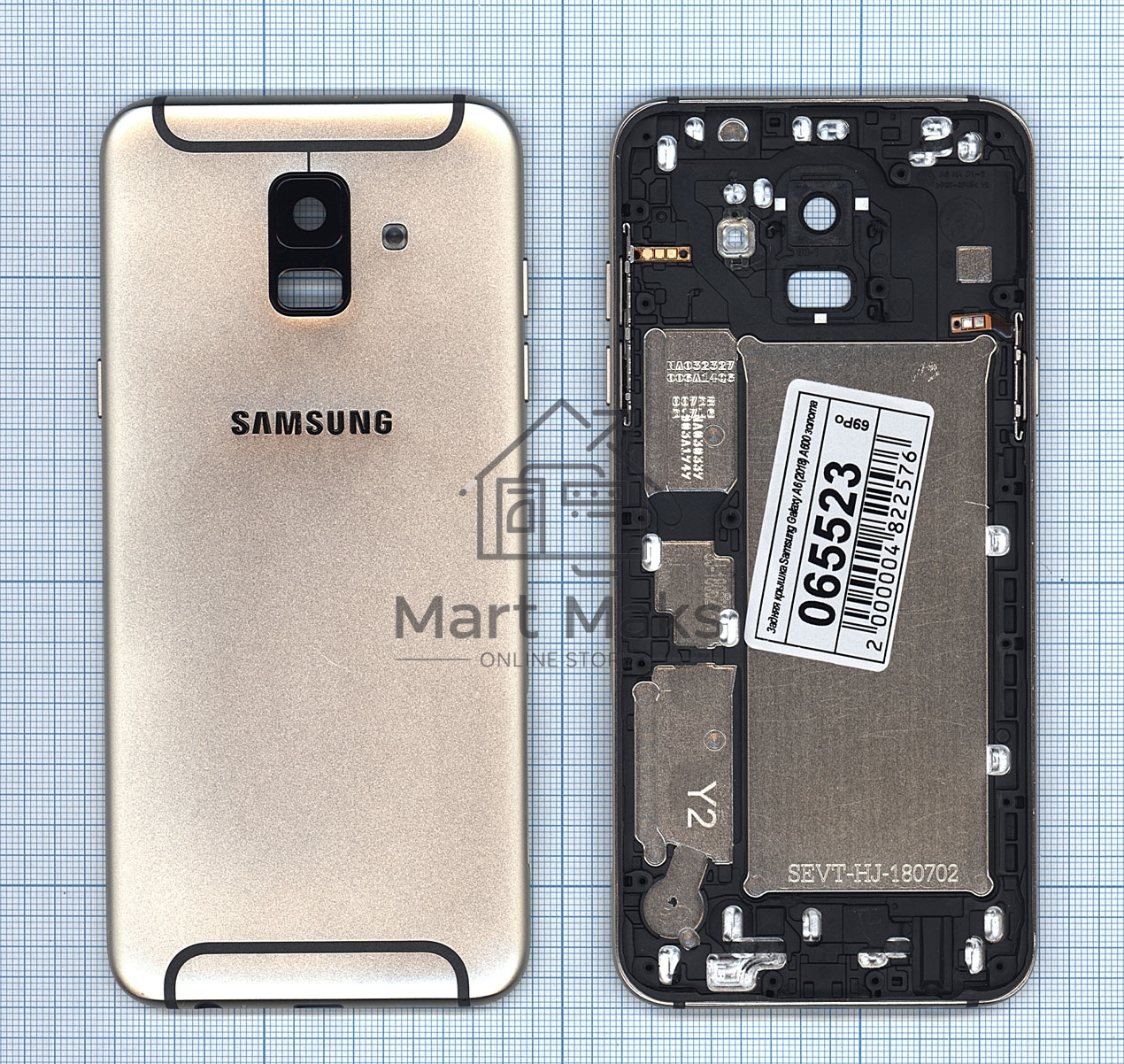 Задняя крышка для Samsung Galaxy A6 (2018) SM-A600F золотая