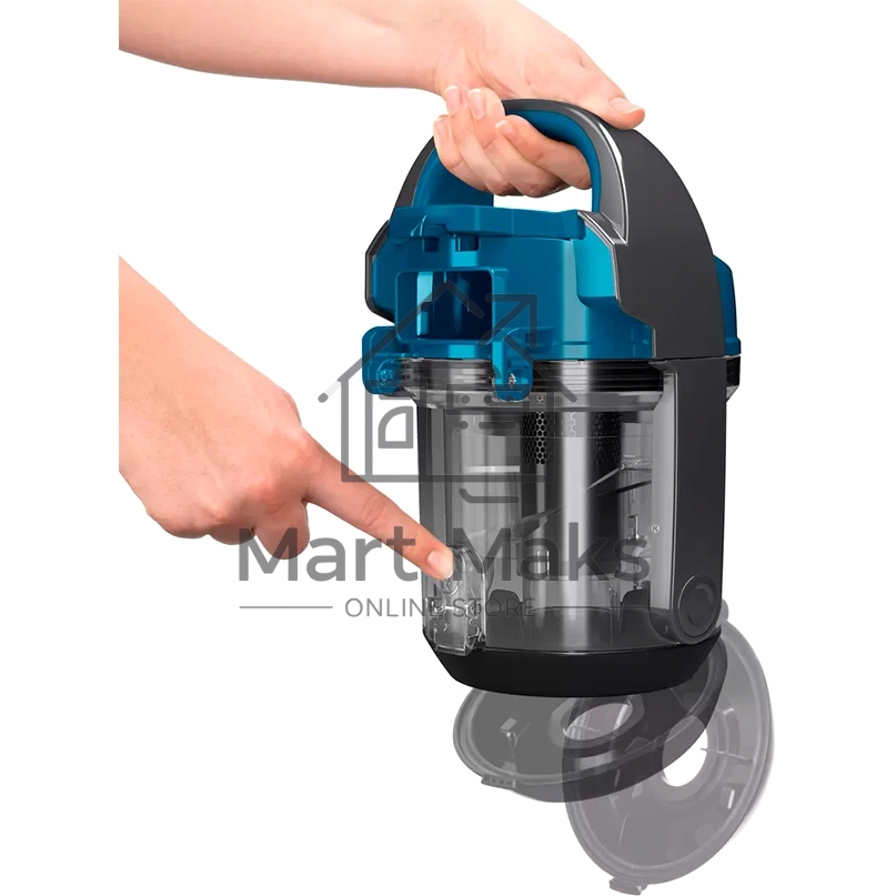 Пылесос Bosch BGS05A220 Global синий/серый, 700/800 Вт, уборка сухая, пылесборник контейнер 1.5 л
