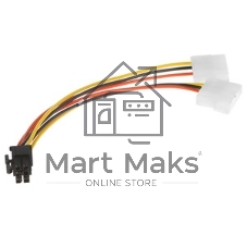 Кабель питания Cablexpert CC-PSU-63-15CM, Molex/PCIe 6pin, 15 см, пакет