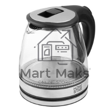 Чайник электрический Homestar HS-1052 1,2 л, стекло/пластик черный