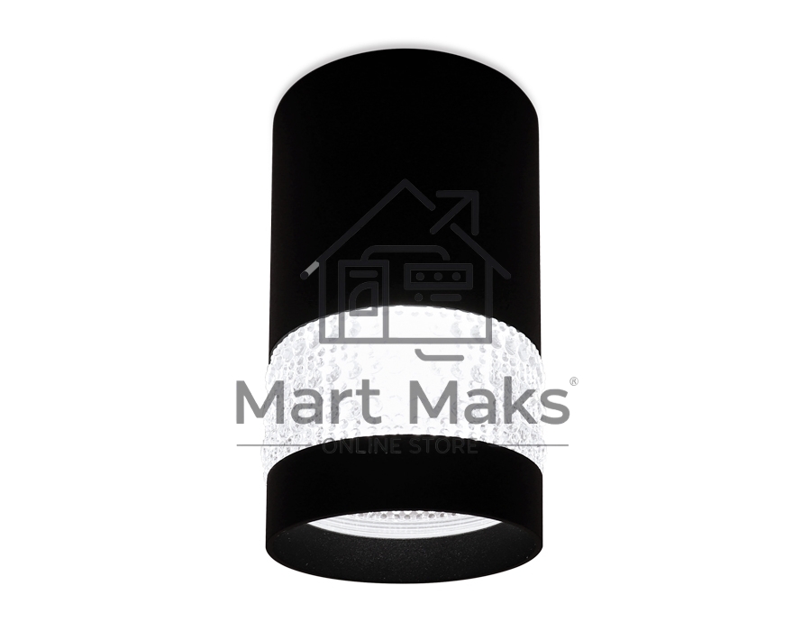 Светильник Ambrella light TN374 SBK черный песок GU5.3 D65*117