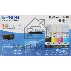 МФУ струйное Epson EcoTank L3210 (C11CJ68506/C11CJ68403/C11CJ68405/C11CJ68501/C11CJ68517), A4, цветной, печ. до 10 стр/мин. (ч/б) до 5 стр/мин. (цвет), 1440 x 5760 dpi (печать) 600x1200dpi (скан.), USB
