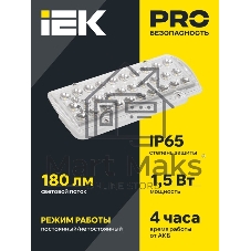 Светильник ДПА 2105 пост. 4ч IP65 аварийный IEK LDPA0-2101-4-65-K01
