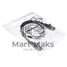 Патч-корд ExeGate UTP-RJ45-RJ45-5e-0,5M-BK, UTP, cat.5e, 0.5м, черный