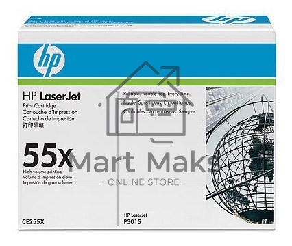 Картридж лазерный HP CE255X черный для LaserJet P3015/P3015d/P3015dn/P3015x 12500 стр.