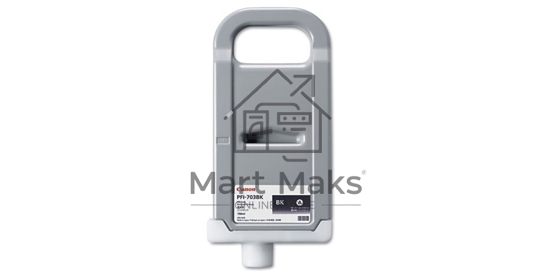 Картридж струйный Canon PFI-703 BK (2963B001) черный (700 мл) для Canon iPF810, iPF815, iPF820, iPF825