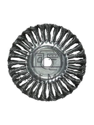 Щетка Matrix для УШМ 175 мм, посадка 22,2 мм, плоская, крученая металлическая проволока