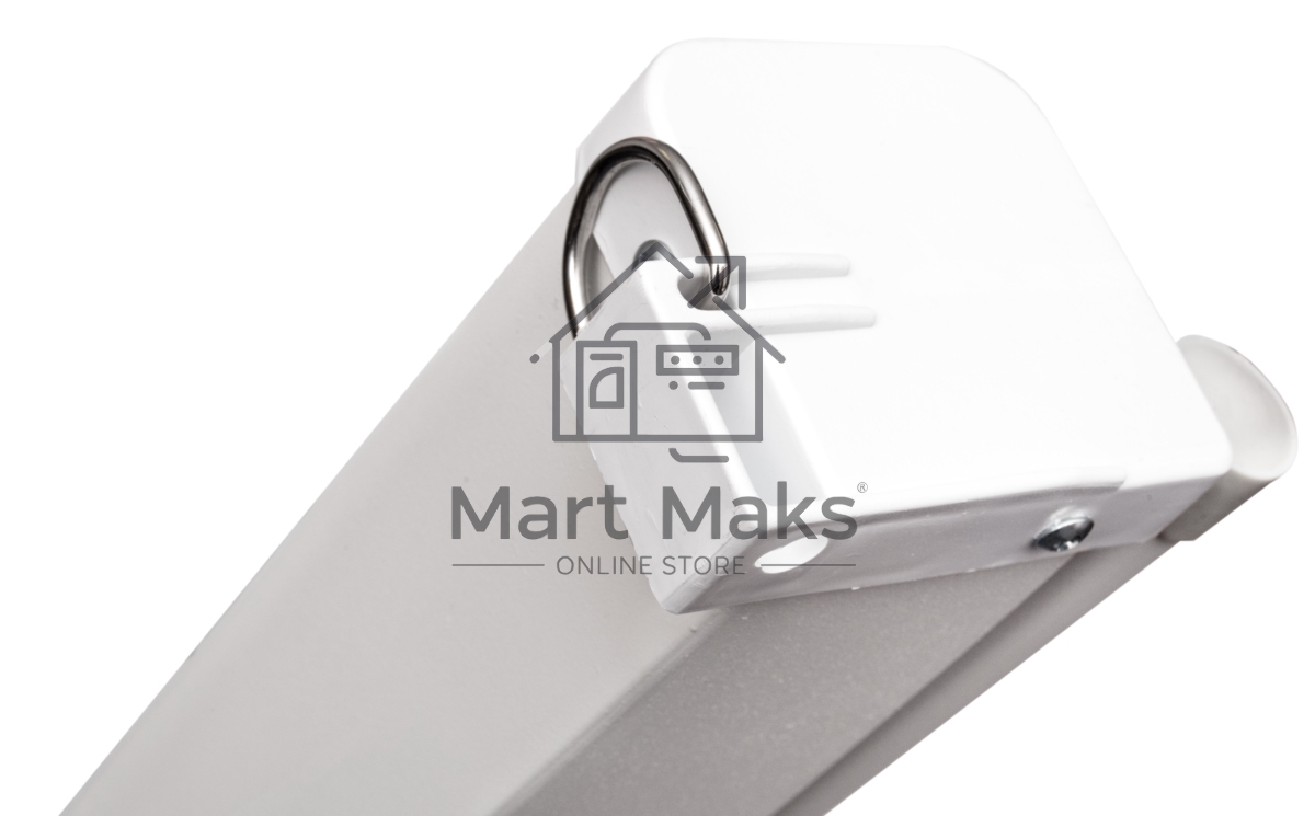 Экран Sakura 220x220 см Wallscreen 1:1 настенно-потолочный рулонный белый 123' Matt White (MW), серый корпус