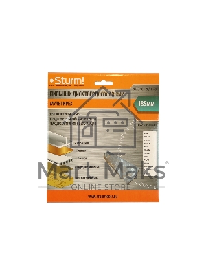 Диск Пильный Sturm! 9023-185-20/16-60, размер 185x20/16x60 зубьев Мульти рез