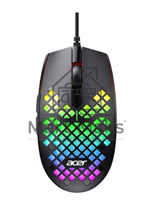 Мышь проводная Acer OMW134 черный, 3200 dpi, USB, кнопки - 6