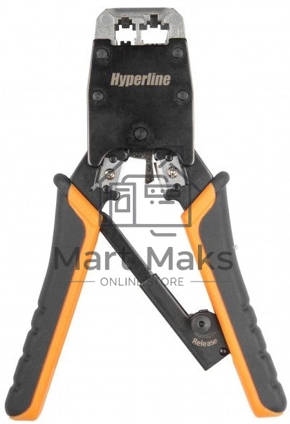 Инструмент обжимной Hyperline HT-500R для RJ-45/RJ-12/RJ-11 (упак:30шт)